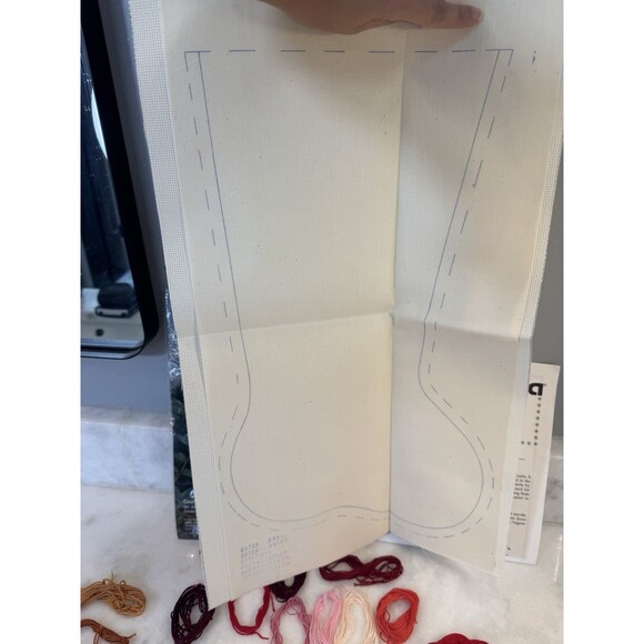 Bucilla Country Christmas Cross Stitch Stocking Gallery Of Stitches 16” Vintage - Picture 6 of 16